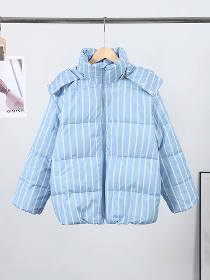 Women’s Striped Hooded Cotton Jacket