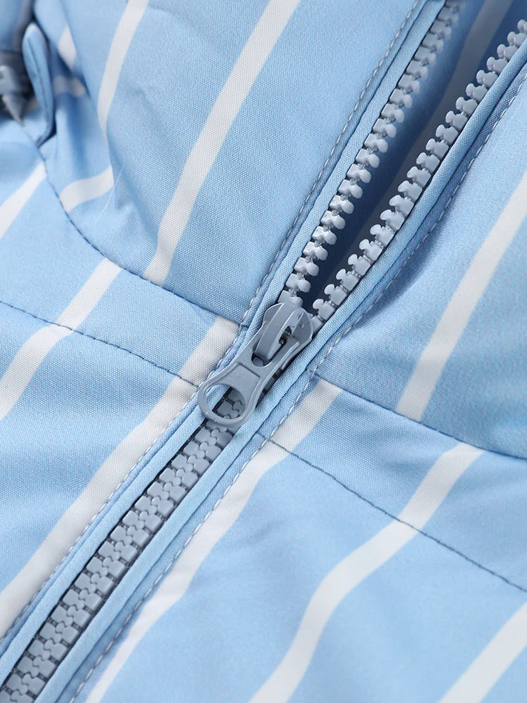 Women’s Striped Hooded Cotton Jacket