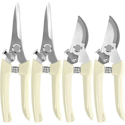 4PCS Stainless-Steel Precision Pruning Shears – Sharp, Reliable & Perfect for Every Garden