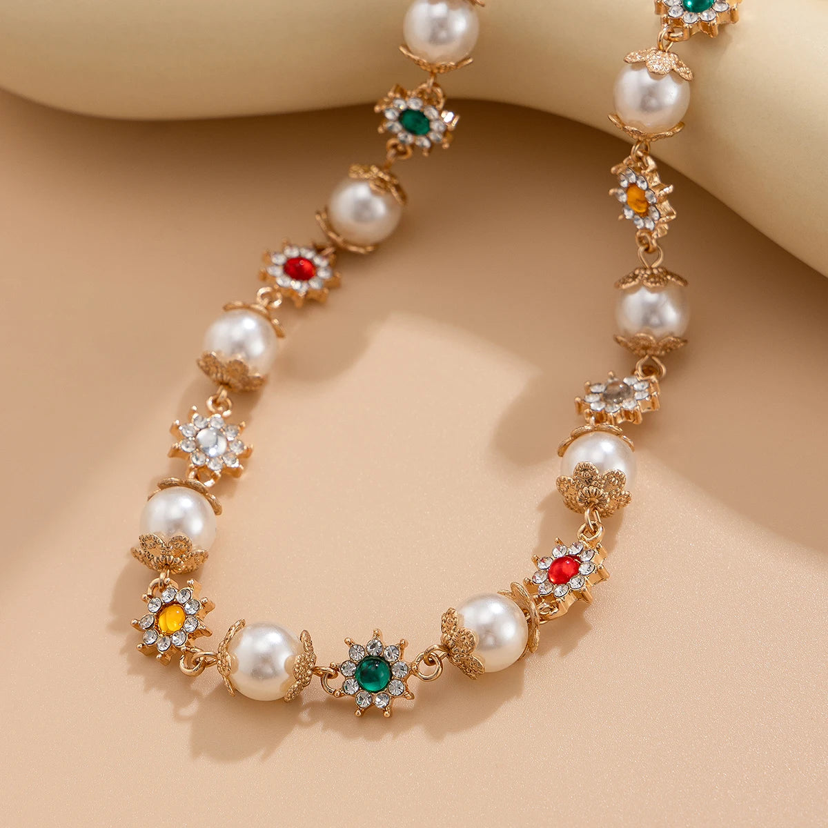 Elegant Pearl Choker Necklace