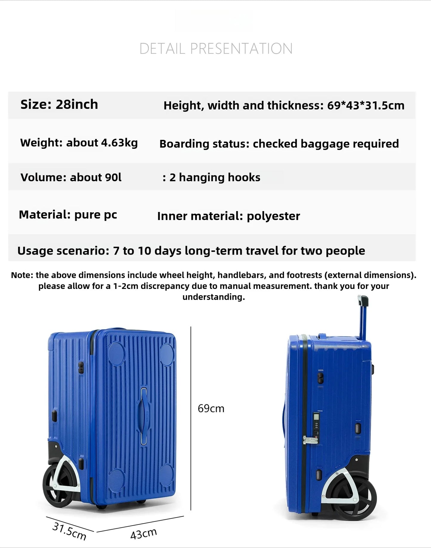 Camping Suitcase with Portable Table