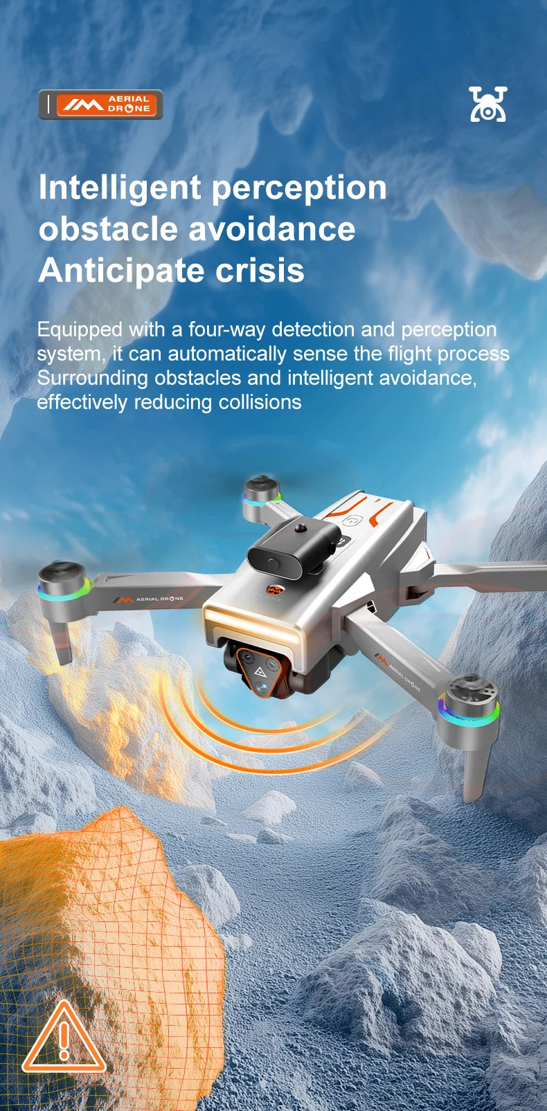 M4 8K HD Triple-Camera Drone With Integrated Screen