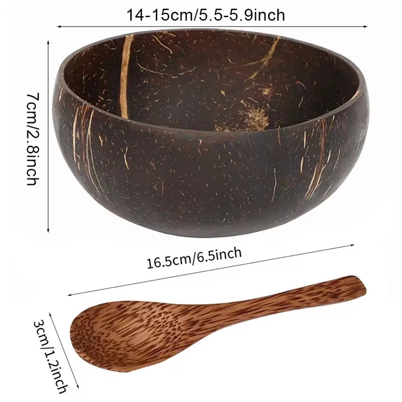 Handcrafted Natural Coconut Bowl Set for a Healthier, More Mindful Dining Experience