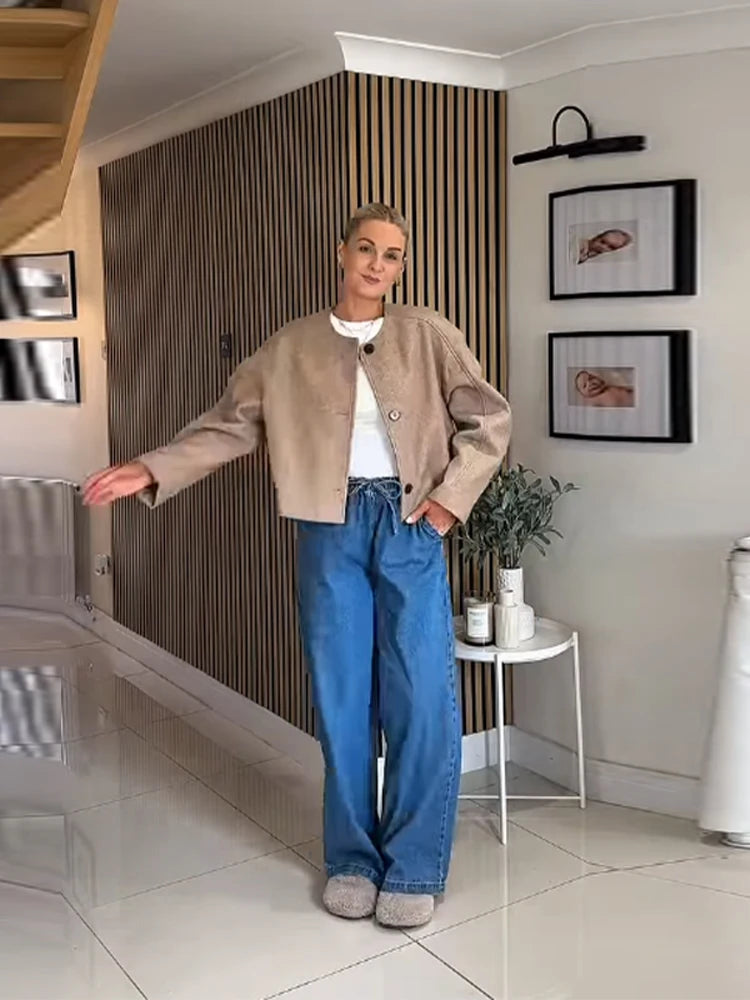 Women’s Wool-Inspired Short Coat