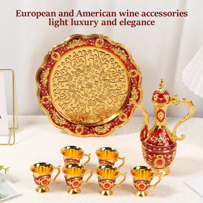 Vintage Metal Turkish Coffee Pot Set