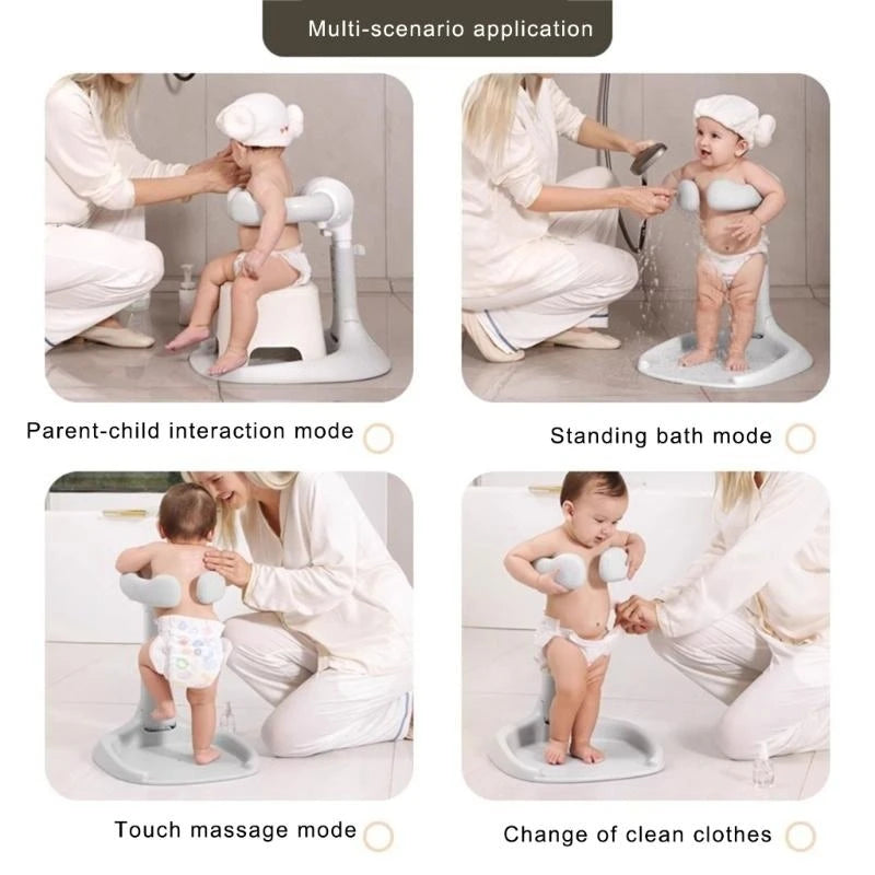 Comfortable and practical bathing station for babies and toddlers