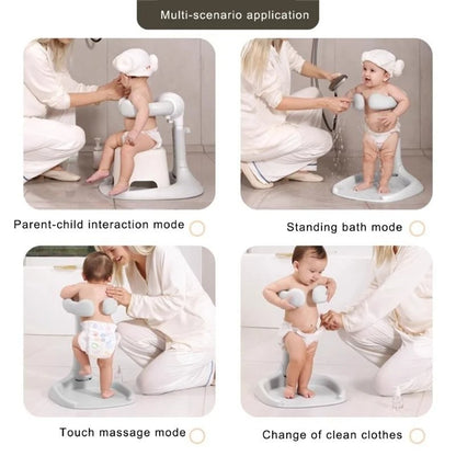 Comfortable and practical bathing station for babies and toddlers