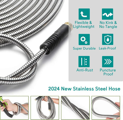 100ft Stainless Steel Garden Hose