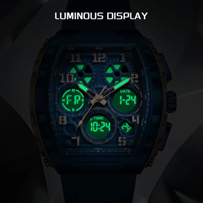 Timeless Elegance: Luxury Men's Square Quartz Chronograph Watch