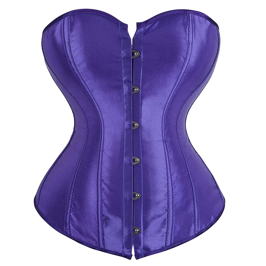 Women's Satin Lace-Up Corset Bustier