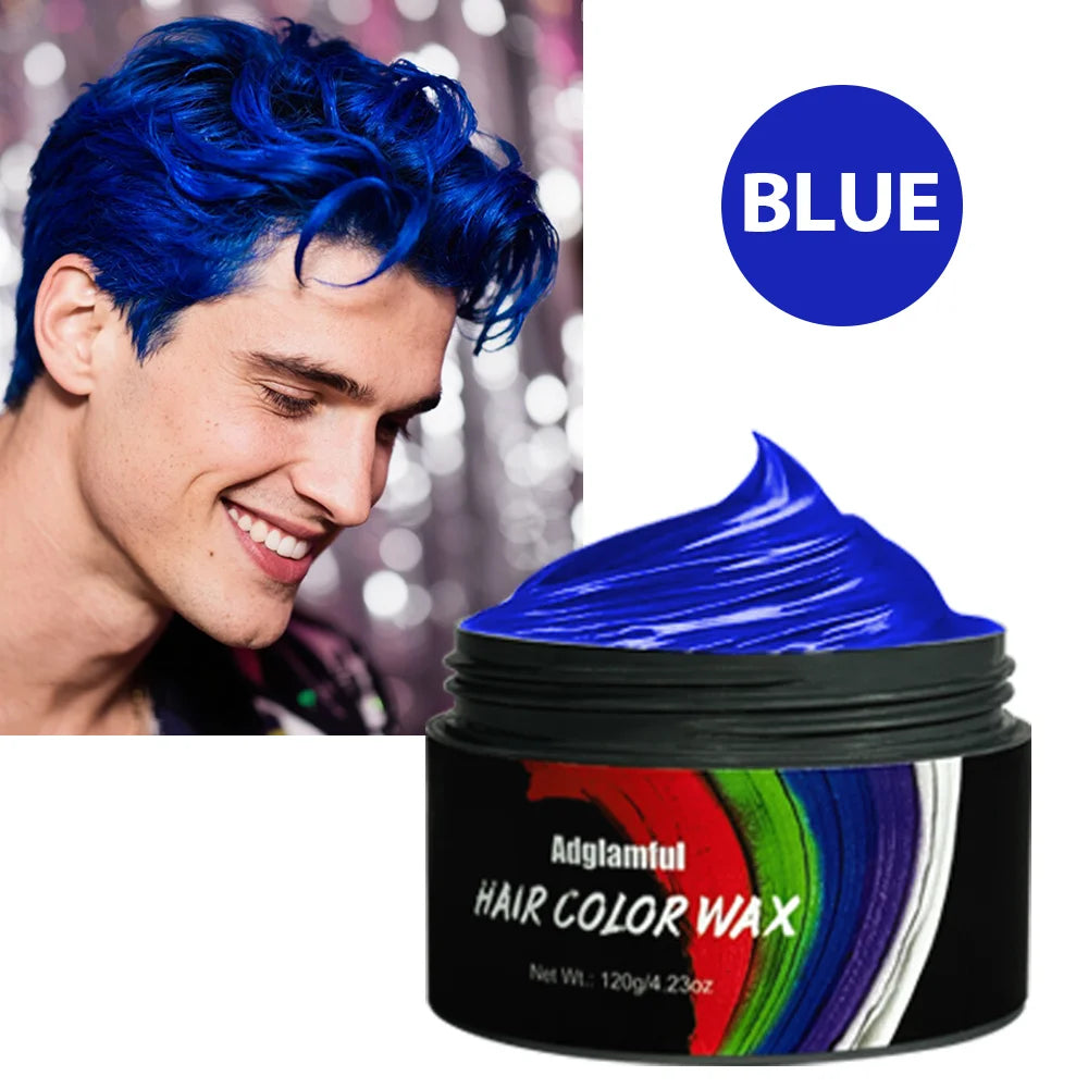 Multi-Color Temporary Hair Wax - Quick & Easy, Damage-Free, Washable, Non-Greasy, One-Time Use for Parties & Events