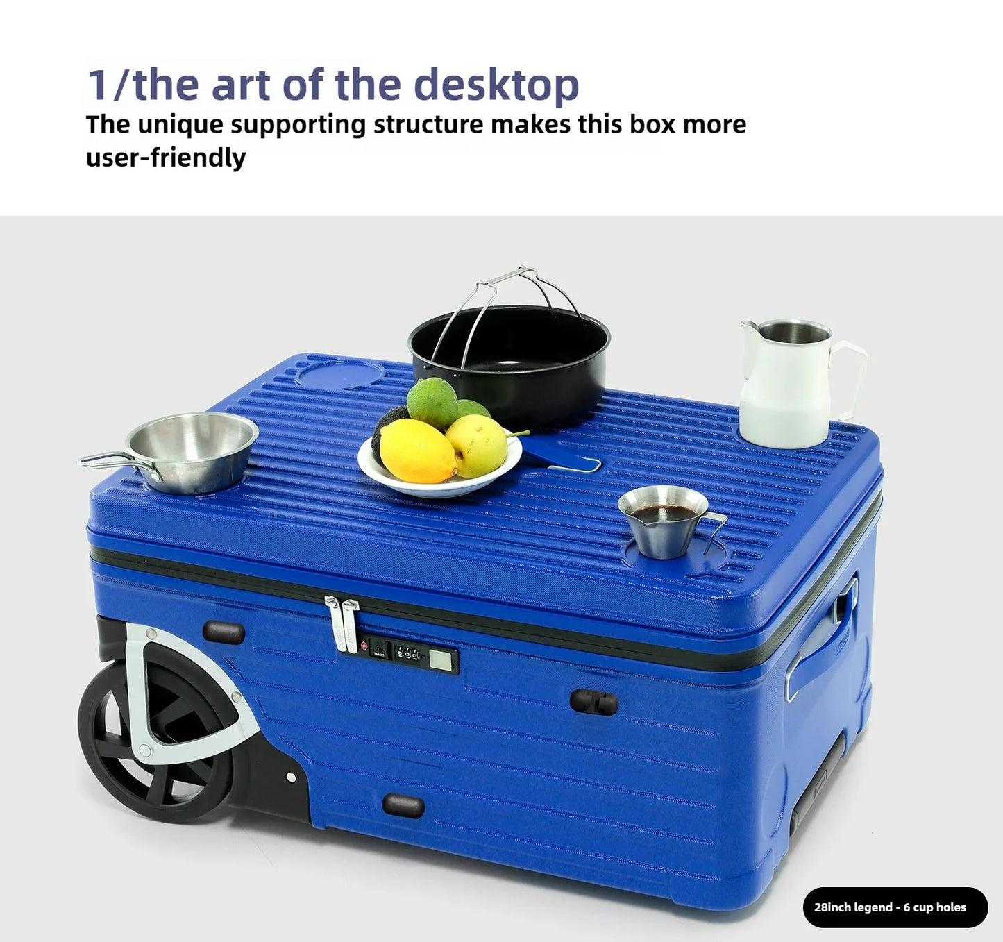 Camping Suitcase with Portable Table