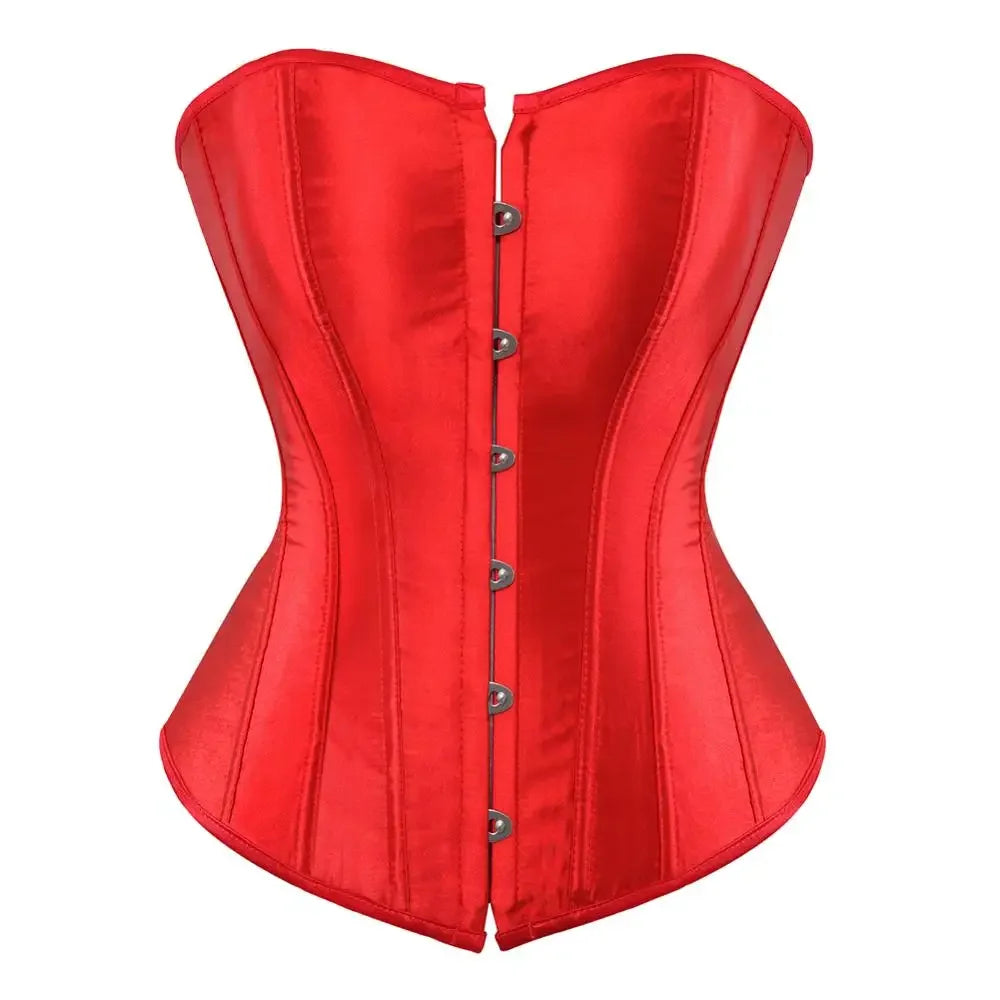 Women's Satin Lace-Up Corset Bustier