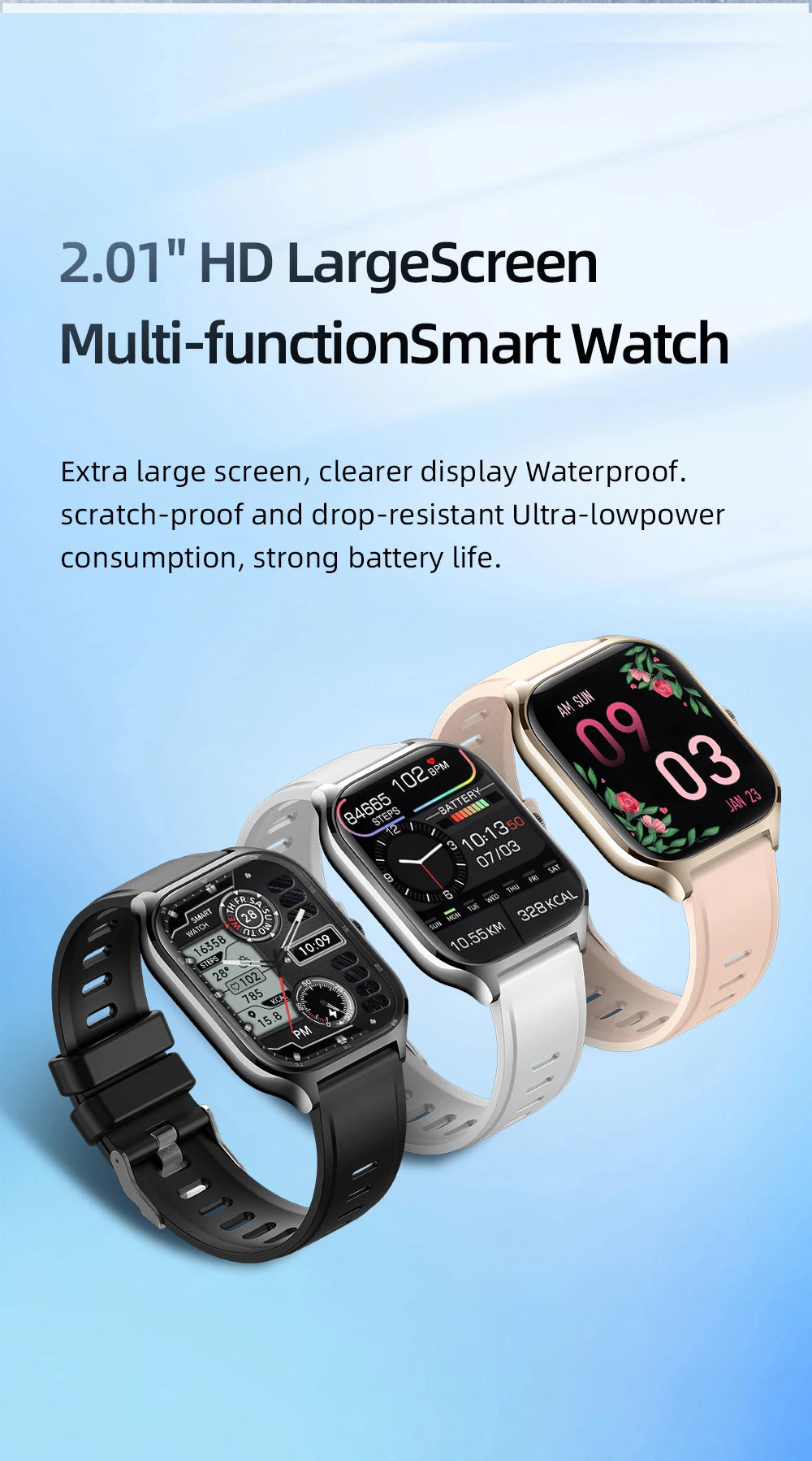 The Smartwatch with a Stunning 2.01” HD Display That Keeps Your Life on Track