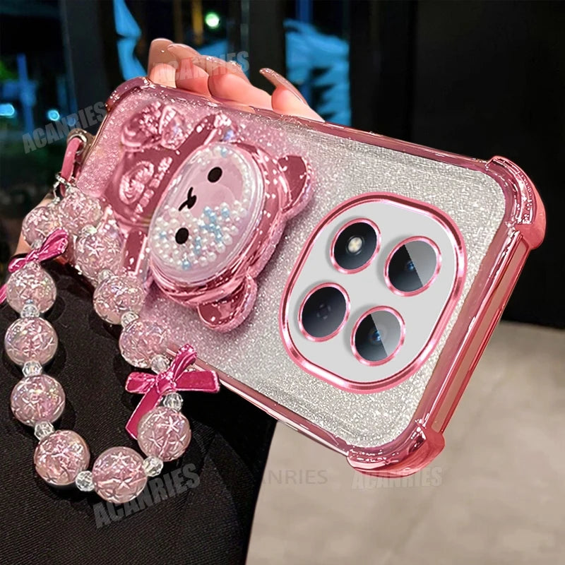 Luxury Gradient Glitter Bear Case with Star
