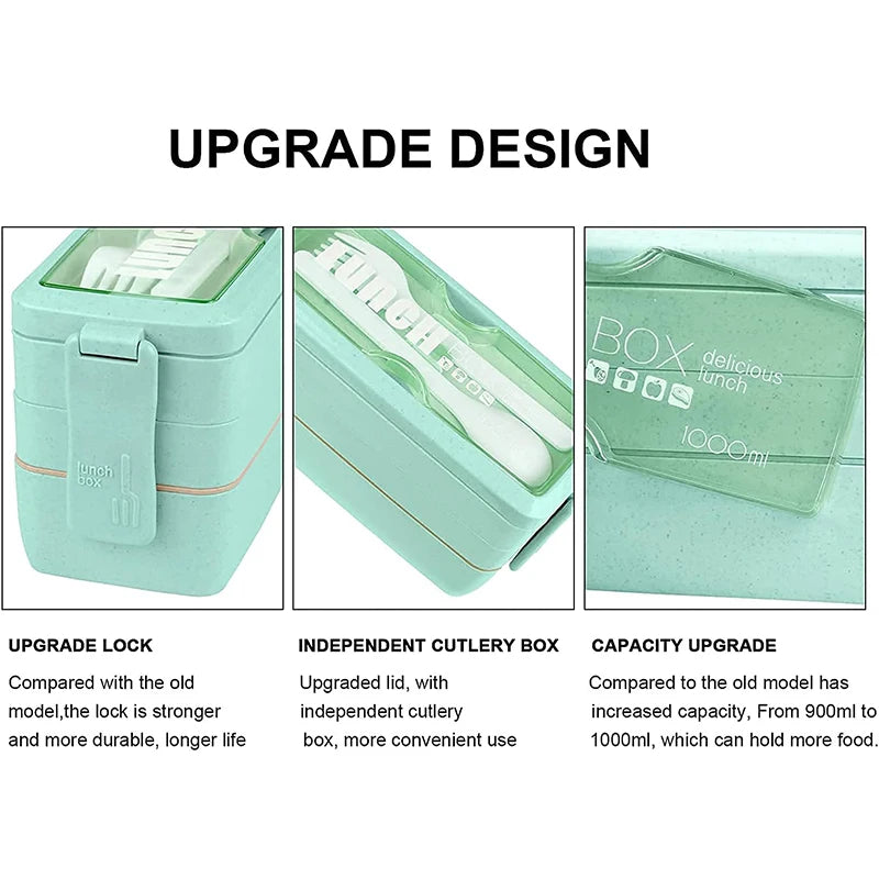 Stackable 3-Compartment Bento Box Set with Insulated Lunch Bag – Your Stylish, Eco-Friendly Meal Companion