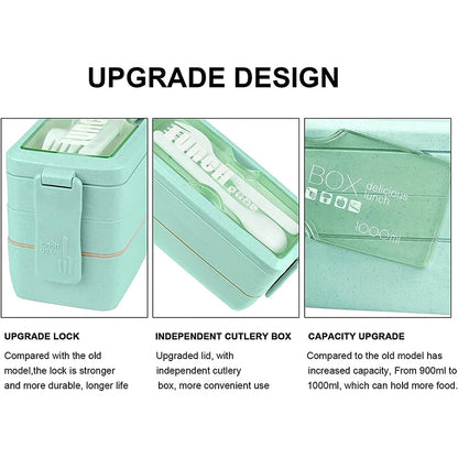 Stackable 3-Compartment Bento Box Set with Insulated Lunch Bag – Your Stylish, Eco-Friendly Meal Companion