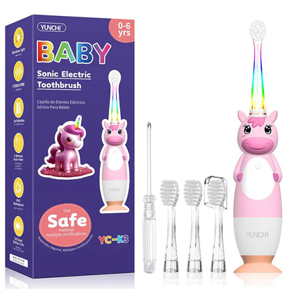 Kids Sonic Electric Toothbrush with Timer & Replacement Heads