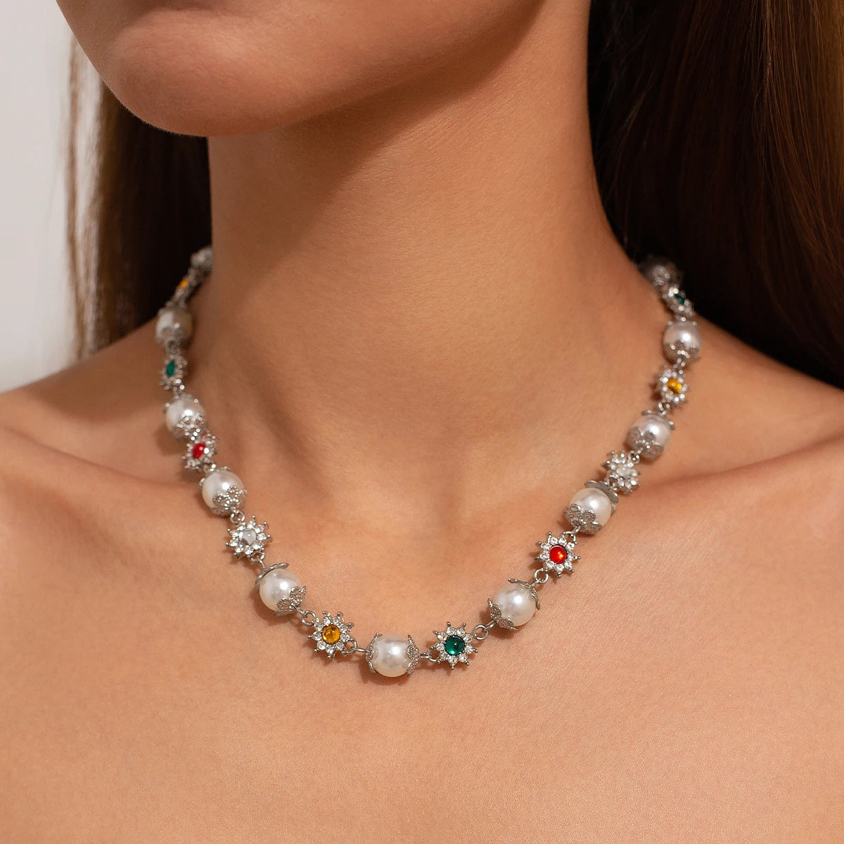 Elegant Pearl Choker Necklace