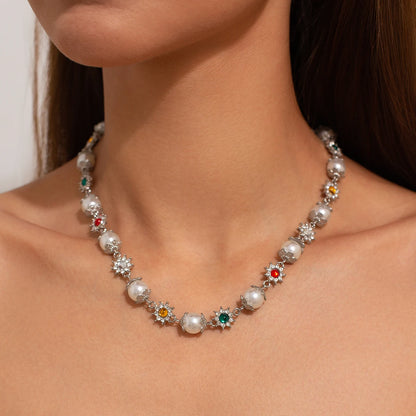 Elegant Pearl Choker Necklace