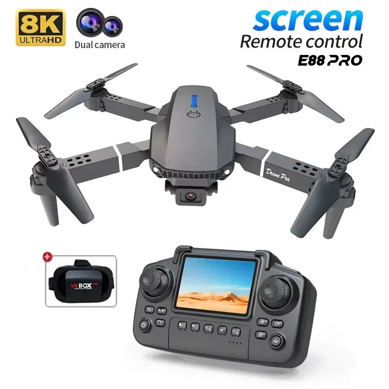 E88 PRO 8K HD Foldable Drone With Wide-Angle Camera & Smart Height Hold
