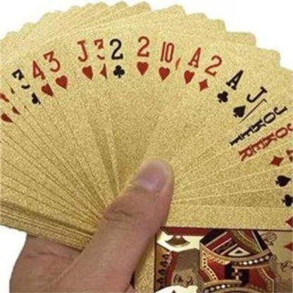 Luxury Gold Foil Playing Cards - Waterproof & Durable Poker Deck for Party & Gifts