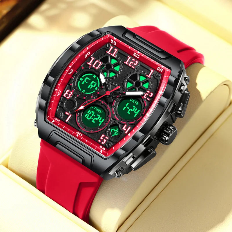 Timeless Elegance: Luxury Men's Square Quartz Chronograph Watch