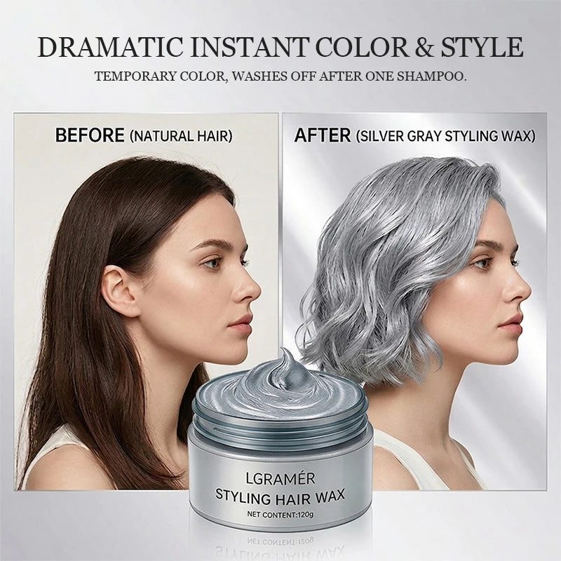 9 Colors Temporary Hair Color Wax Disposable One-Time Use Washable Hair Dye Cream for Party Cosplay DIY Hair Styling