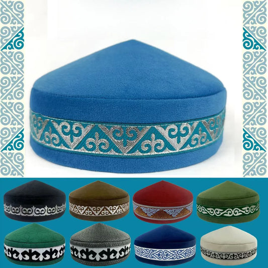 Kazakh Embroidered Kufi Cap