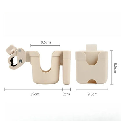 Universal Pram Cup & Bottle Holder with Anti-Slip Design
