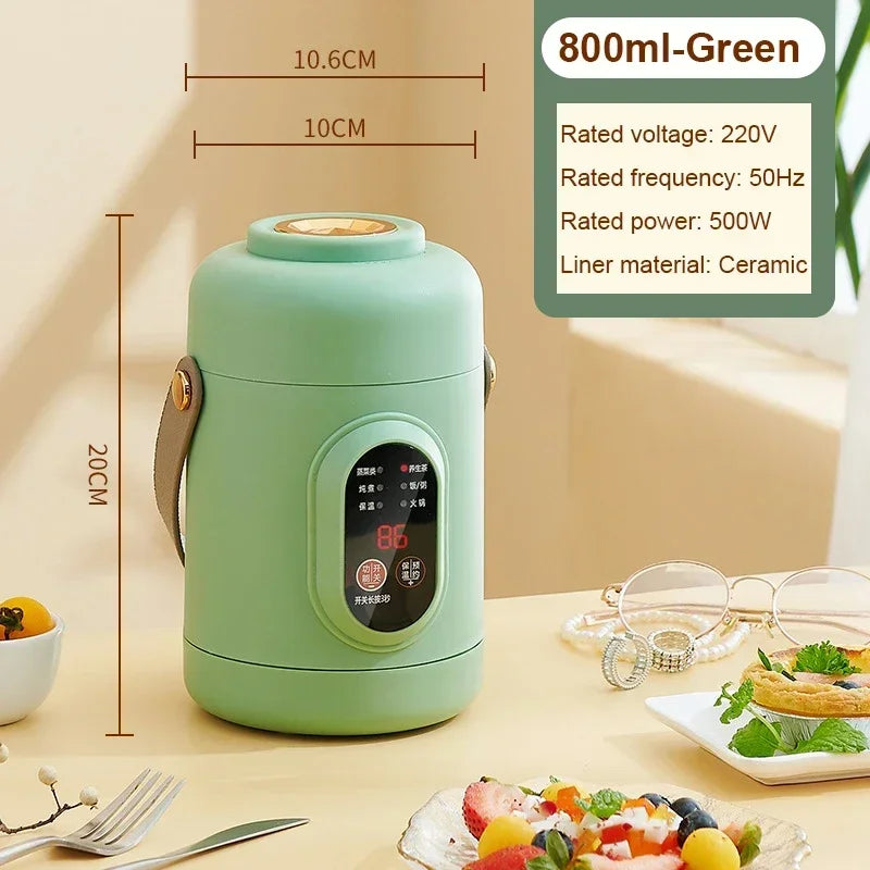 Portable mini electric rice cooker and lunchbox
