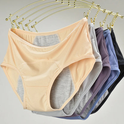 Women's Leak-Proof Mid-Waist Period Panties