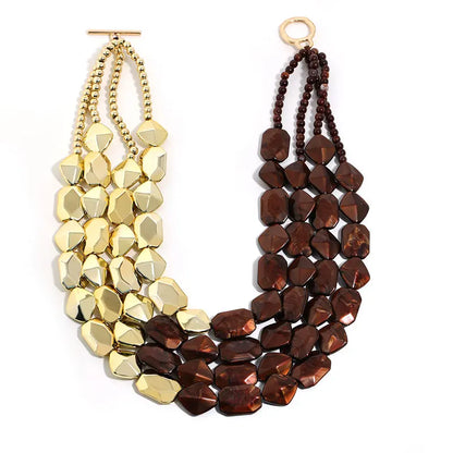 Statement Multi-Layer Beaded Necklace