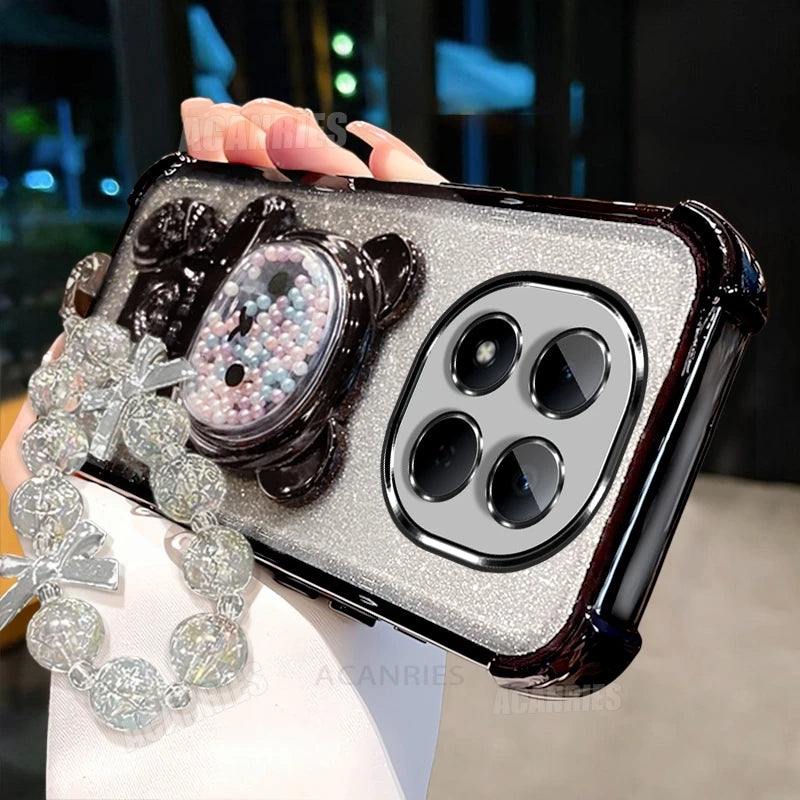 Luxury Gradient Glitter Bear Case with Star