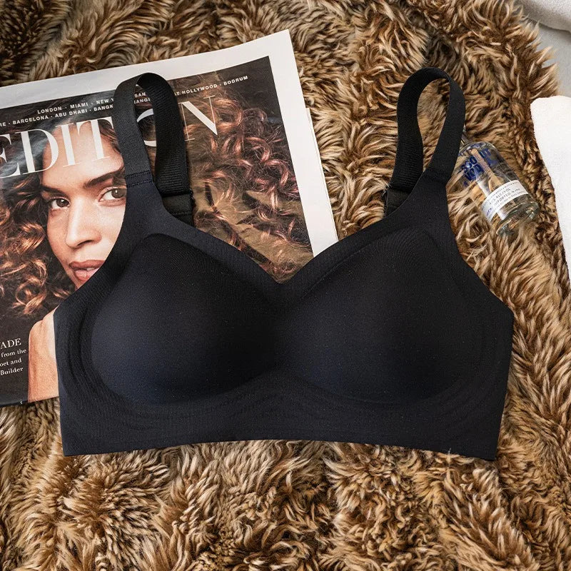 Women's Plus Size Push-Up Bra, Seamless and Wireless