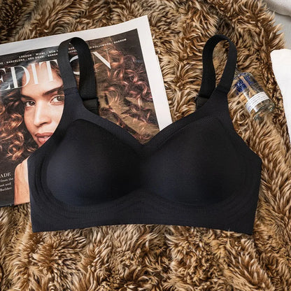 Women's Plus Size Push-Up Bra, Seamless and Wireless