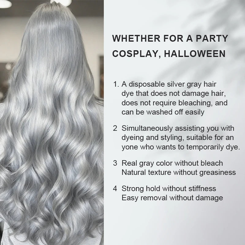 9 Colors Temporary Hair Color Wax Disposable One-Time Use Washable Hair Dye Cream for Party Cosplay DIY Hair Styling