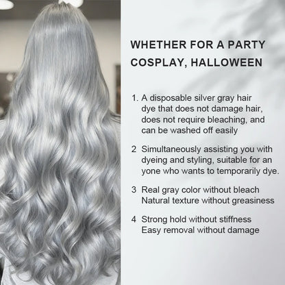 9 Colors Temporary Hair Color Wax Disposable One-Time Use Washable Hair Dye Cream for Party Cosplay DIY Hair Styling