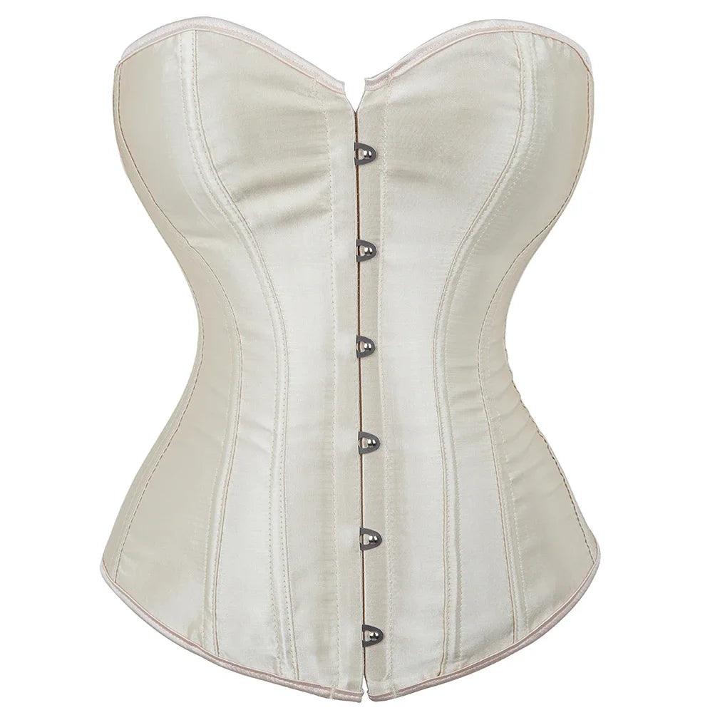 Women's Satin Lace-Up Corset Bustier