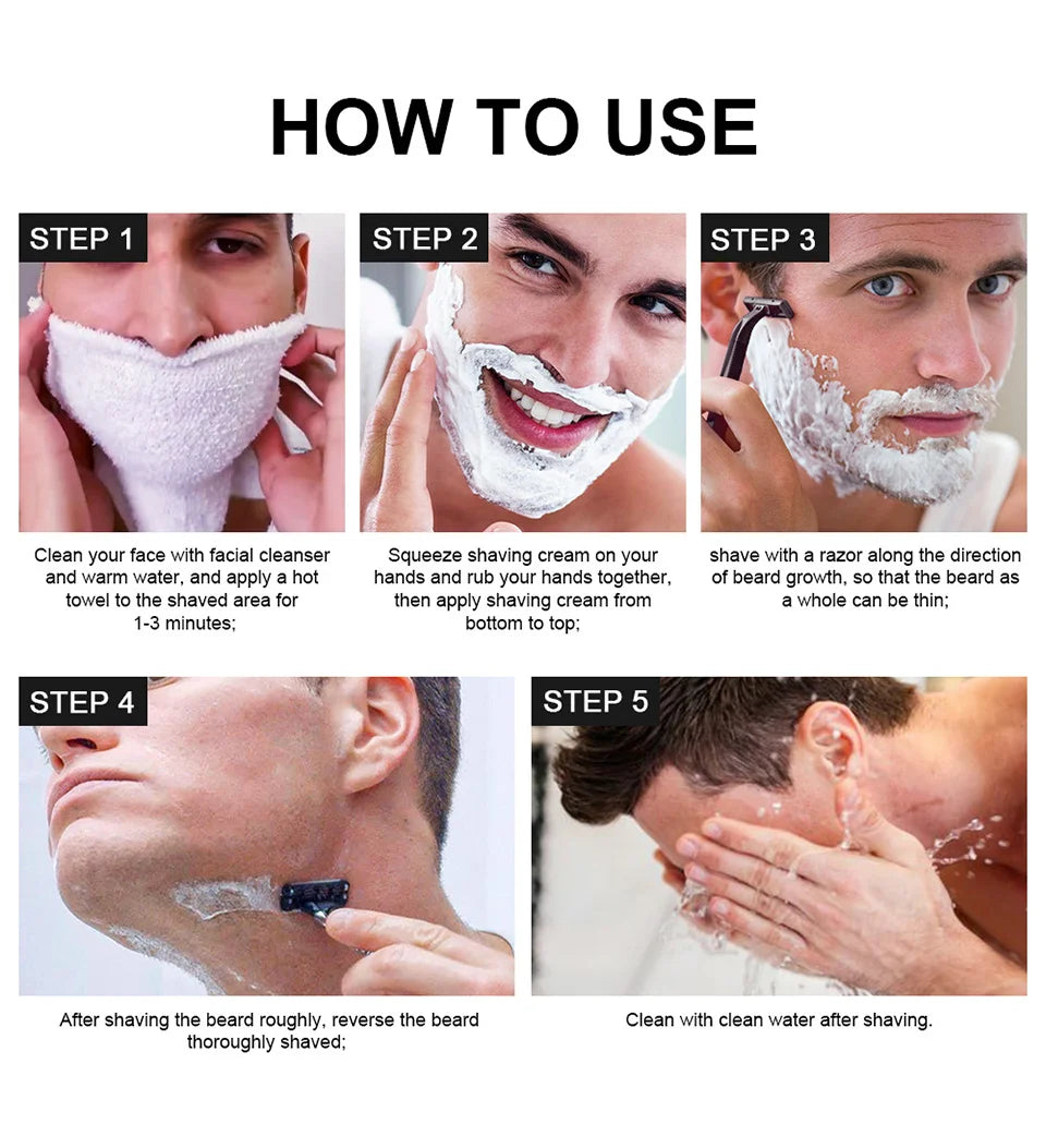 Natural Shaving Cream For Men Facial Care, Rich And Dense Foam Effectively Softens Beard For Easy Shaving Gentle For All Beard T