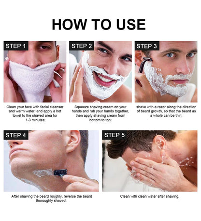 Natural Shaving Cream For Men Facial Care, Rich And Dense Foam Effectively Softens Beard For Easy Shaving Gentle For All Beard T