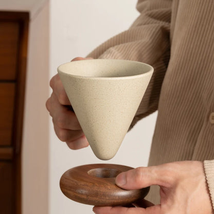 Elegant Vintage Ceramic Coffee Cup & Saucer Set
