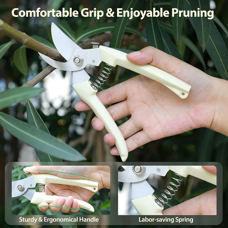 4PCS Stainless-Steel Precision Pruning Shears – Sharp, Reliable & Perfect for Every Garden