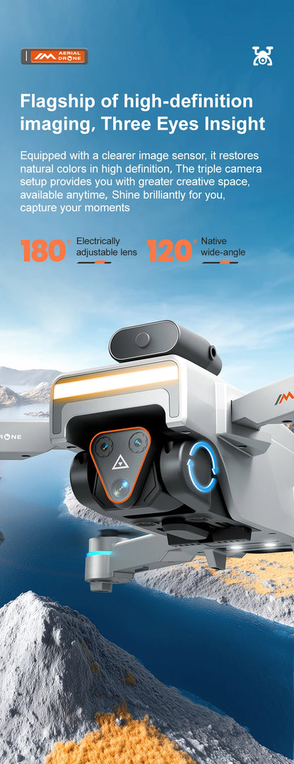 M4 8K HD Triple-Camera Drone With Integrated Screen