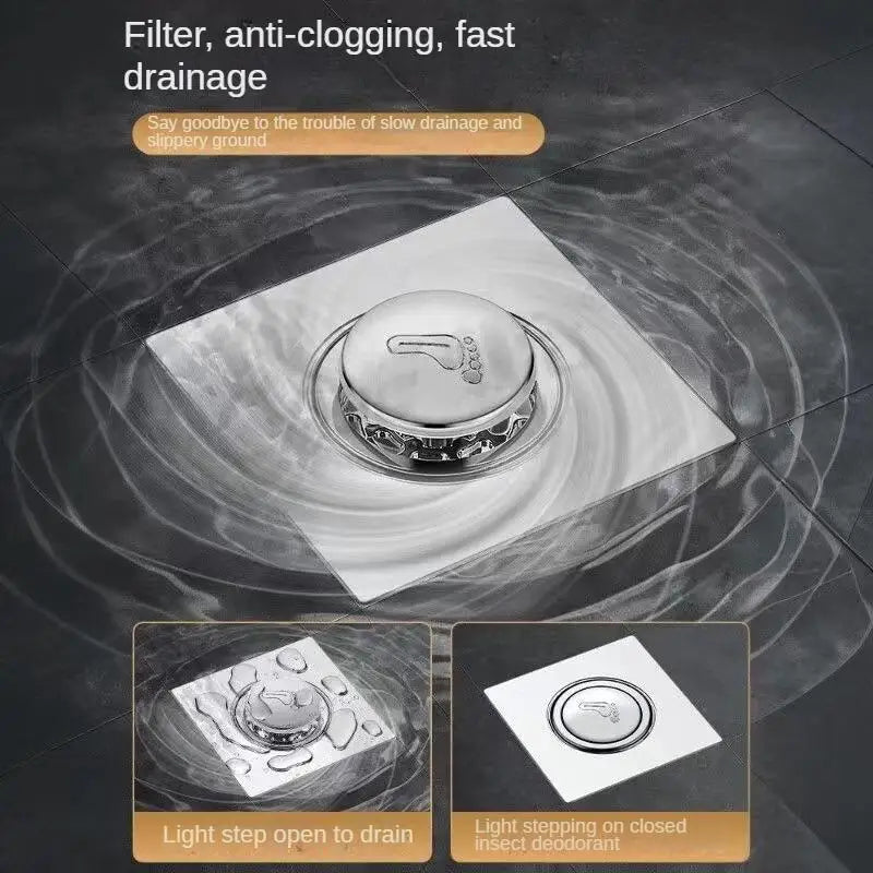 Premium Pop-Up Anti-Odour Floor Drain Cover