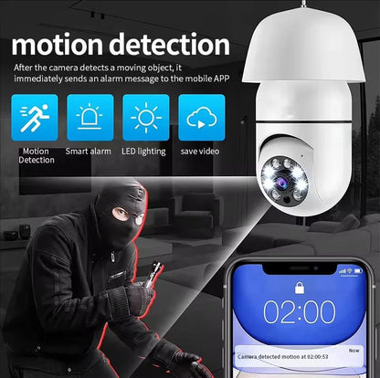 4G WiFi IP Bulb with Camera, E27 socket, and 3MP sensor