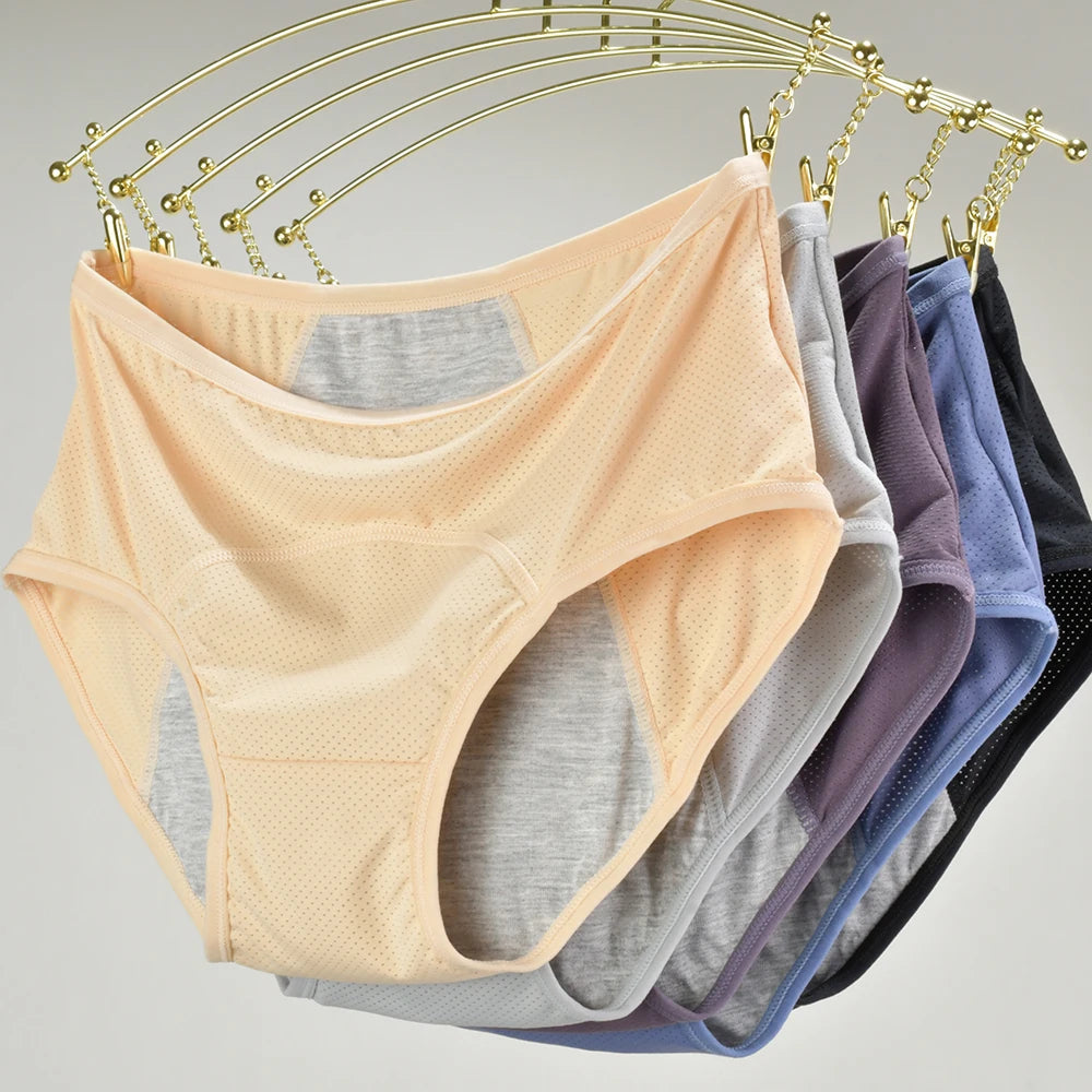 Women's Leak-Proof Mid-Waist Period Panties