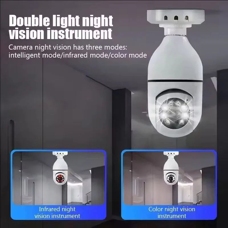 4G WiFi IP Bulb with Camera, E27 socket, and 3MP sensor