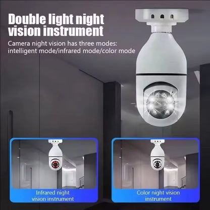 4G WiFi IP Bulb with Camera, E27 socket, and 3MP sensor