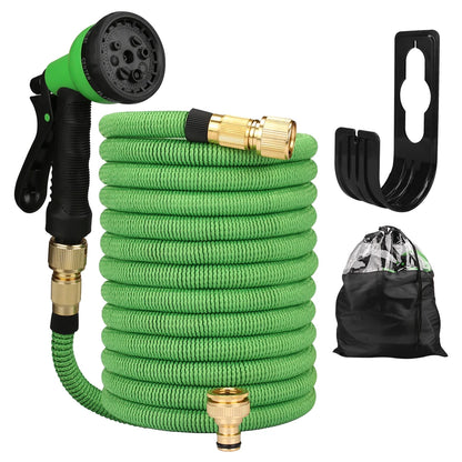💦 Expandable High-Pressure Garden Hose with Double Metal Connector